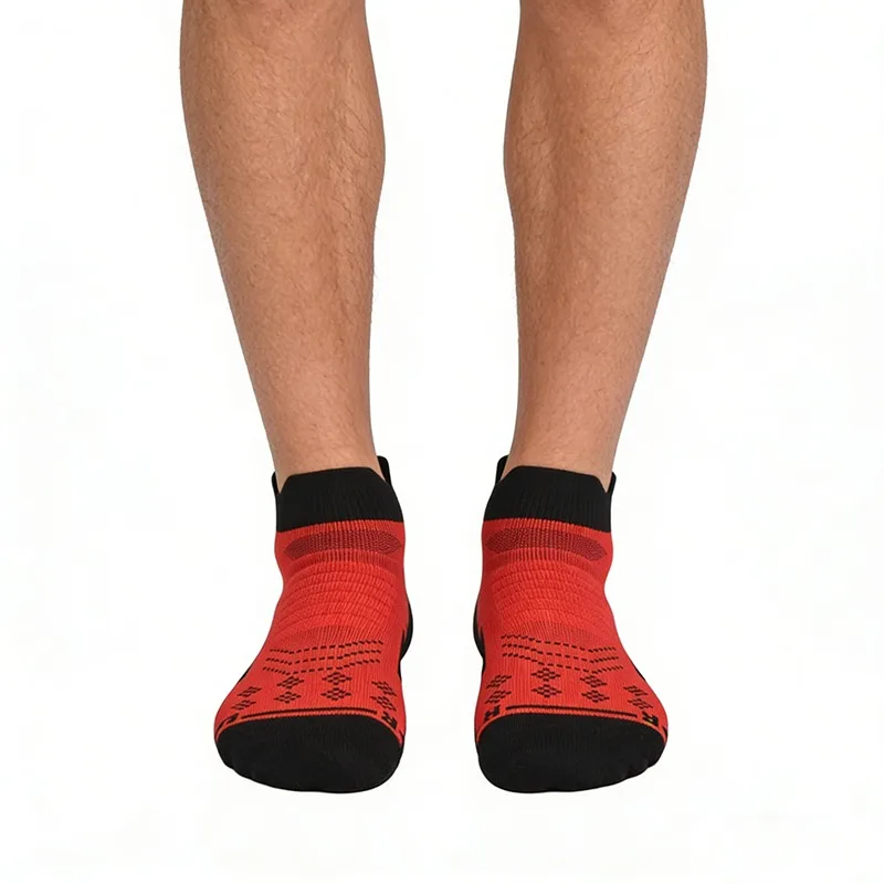 2 زوج منشفة أسفل جوارب رياضية أنبوب قصير الرجال الجوارب تشغيل الجوارب المضادة للبكتيريا امتصاص العرق عدم الانزلاق تنفس