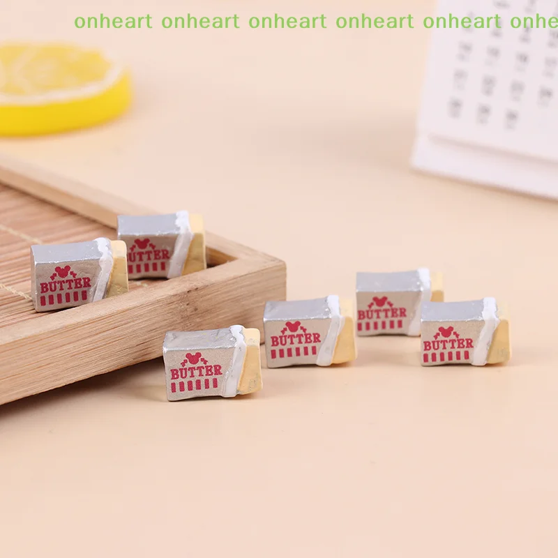 

[C]6Pcs Simulation Food Butter Miniature Pretend Play Kitchen Diy Bread Set Toy Breakfast Tableware Doll House Accessories
