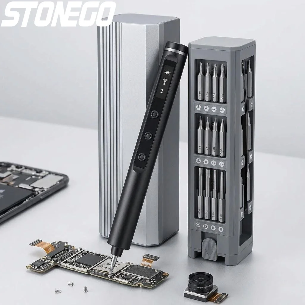 

Набор электрических отверток с 42 магнитными насадками, 5 настройками крутящего момента, мини-набор инструментов для ремонта iPhone, камер, ПК