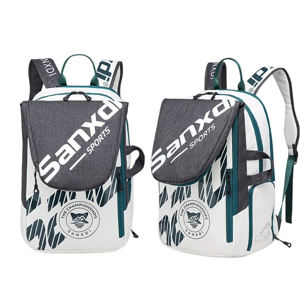 Sporty Tennis Paddle Backpack Constructed from Polyester and EVA with Racket Protection Laptop Storage and Shoe Pocket