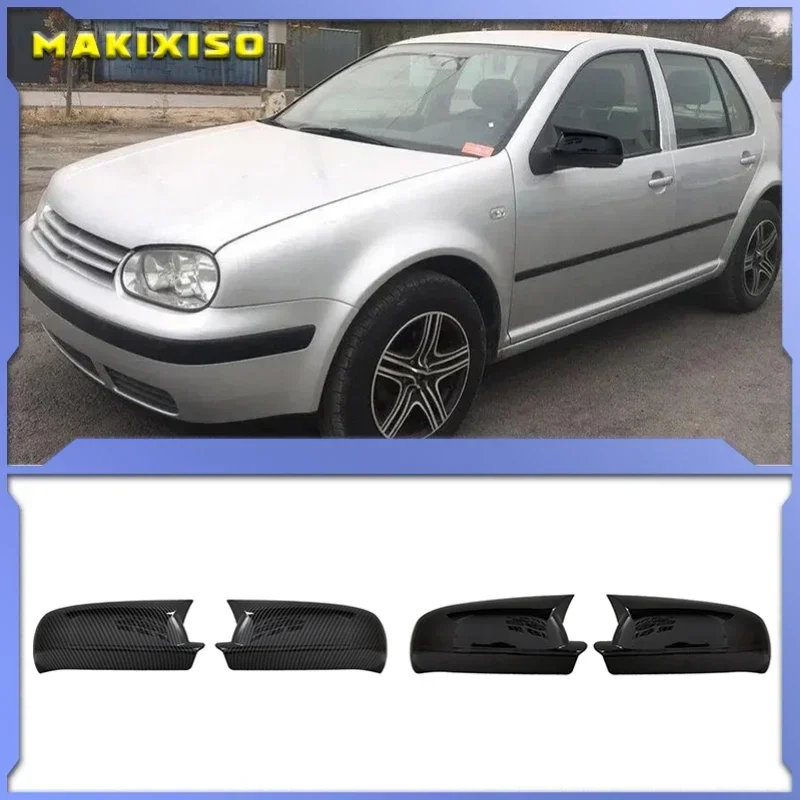 

Bat Side Mirror Cover for Golf 4 Bora A4 MK4 VW 1999-2006 GTI R32 Car Accessories Shiny Piano Black Tuning Auto Sport