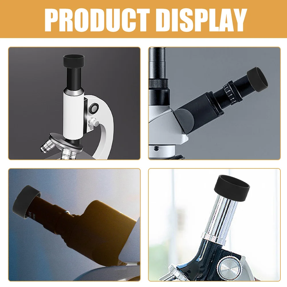 

4Pcs Microscope Rubber Eye Shields Protective Eyepiece Covers Eyepiece Guard Replacement Reusable Rubber Covers for Microscope