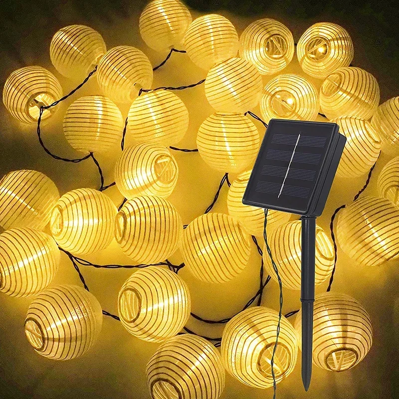 

6.5M 30 LED Waterproof Lantern Solar String Fairy Lights Outdoor Garland Patio Light Solar Power Lamp Christmas For Garden Decor