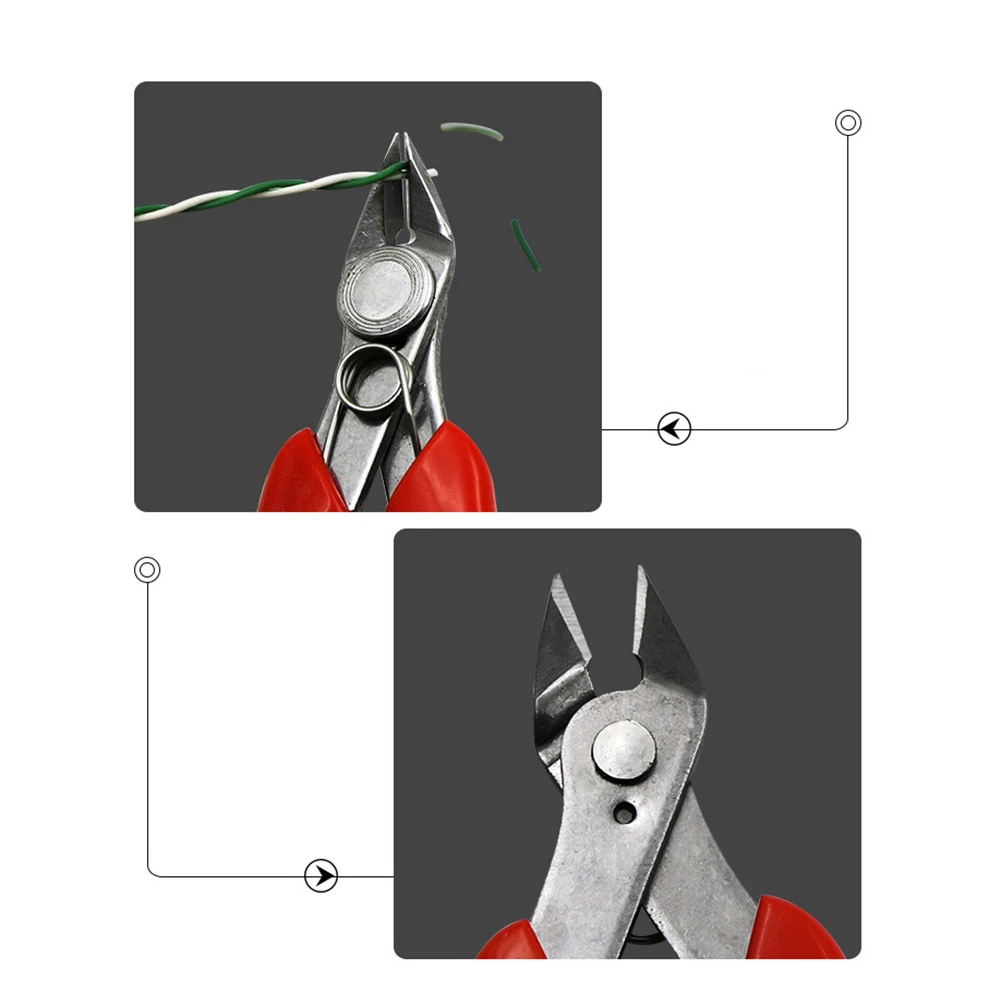 Ferramentas manuais para trabalho elétrico, ferramentas de corte diagonal, material de aço inoxidável, uso versátil, resistente ao desgaste, aderência confortável
