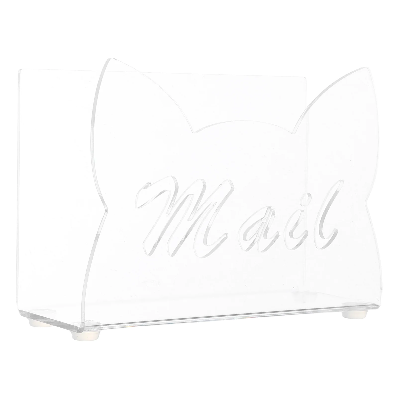 

Acrylic Mail Holder Cat Shape Clear Desktop Letter Organizer File Sorter for Office Home Document Envelope Postcard Storage
