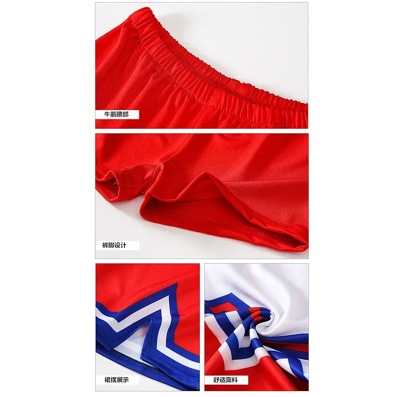 5 ピース/セットキッズガールズチアリーディング衣装子供ダンス衣装子供競争チアリーダー学校チーム制服クラス