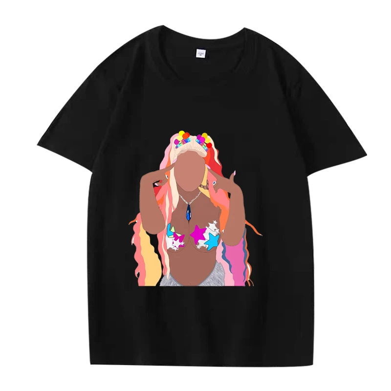 

Nicki Minaj graphic T Shirts men women Oversized 100% Cotton top funny fashion streetwear short sleeve Summer print Unisex shirt