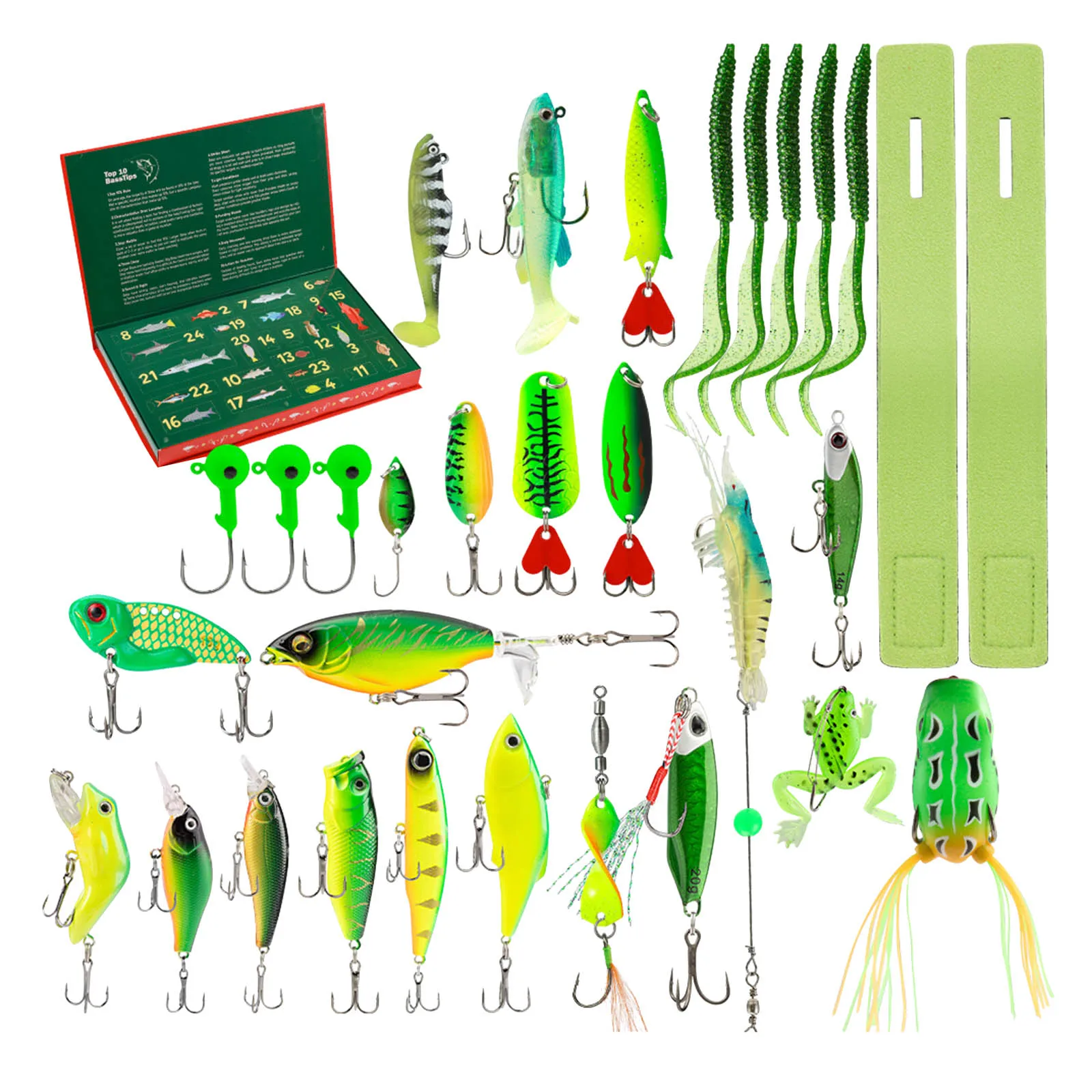 Minuterie de sable pour tout-petits, 1 pièce, calendrier de l'avent, pêche, compte à rebours de noël, 24 lumières de noël à piles avec minuterie, fil de cuivre