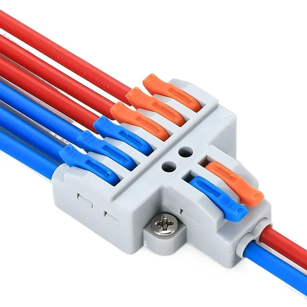 Universal Compact Terminal Block Quick Push-in Electrical Cable Splice Mini Fast Connector Small Electrical Wiring Connector