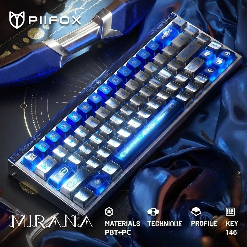 Star Moon Priest Theme Keycap Set Customized PBT Material Cherry Profile Keyboard Cap for Mechanical Keyboard Gaming Accessories