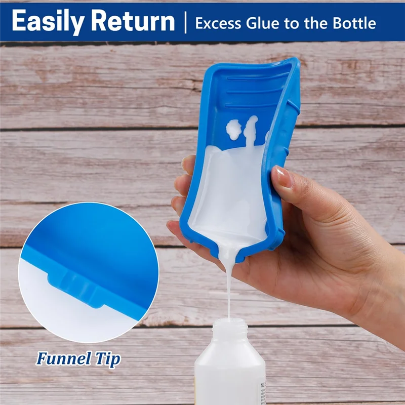 A26I-4 PCS Kit applicatore colla siliconica, set di pennelli per colla siliconica riutilizzabili Spalmatore colla per legno Spazzole in silicone per la lavorazione del legno