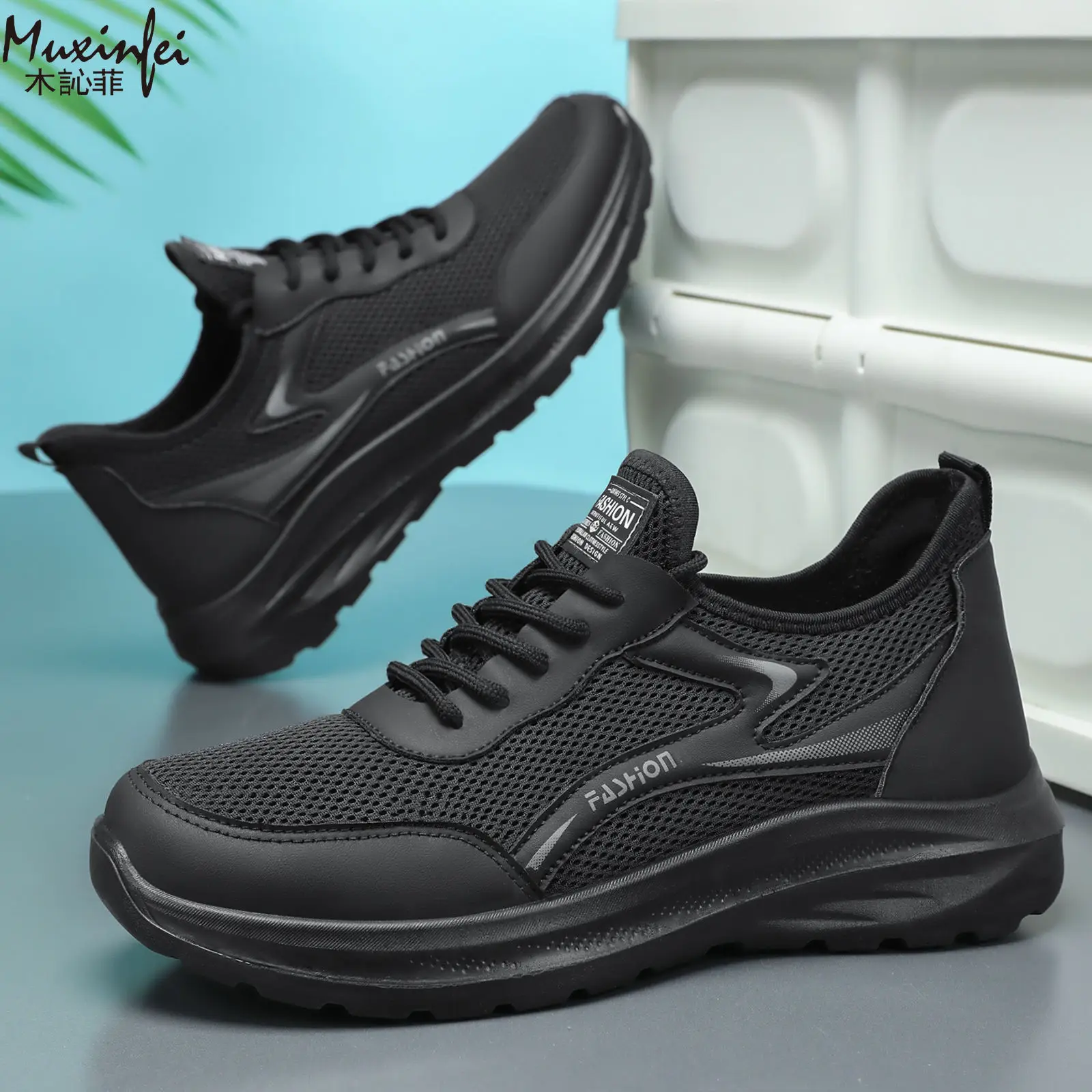 2026 New Men Casual Shoes Breathable Mesh Sneakers Lightweight Outdoor Sport Running Shoes Comfortable Walking Footwear view 3