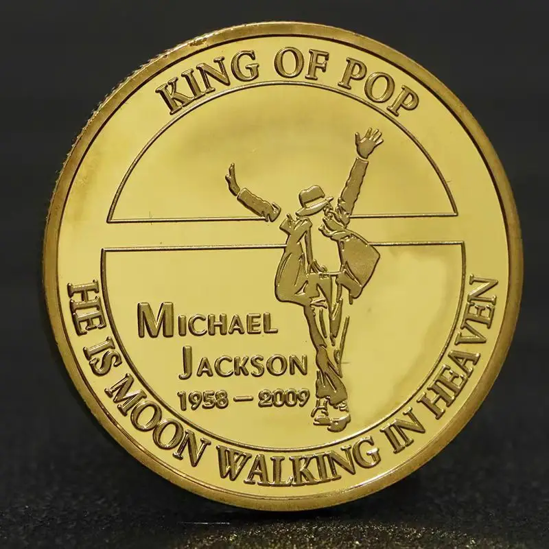 Hot Music Idol Michael Jackson Series Gilded Commemorative Coins Creative Exquisite Collect Coins Men and Women Gift - view 6