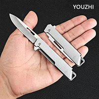 Mini Outdoor Folding Knife Edge High Hardness Camping Self-defense Knife Gift Fruit Knife Open Box Tool Key Pendant Outdoor Tool