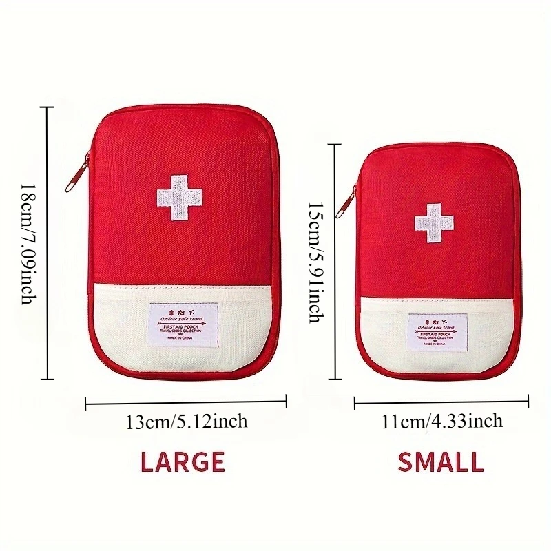 First Aid Bag Empty Pouch Mini Multi Compartment Outdoor Travel Medicine Kit Emergency Medical Medicine Storage Bag
