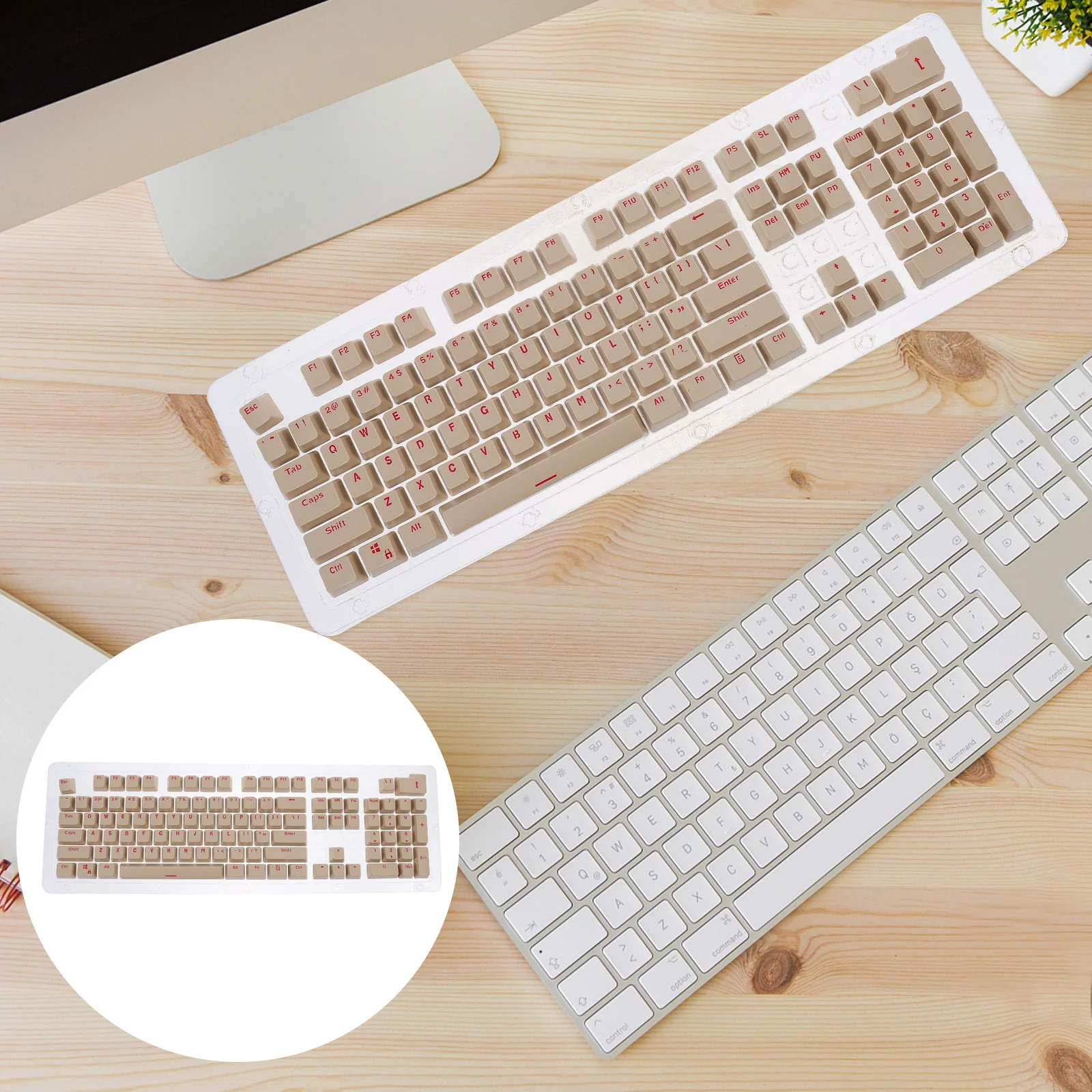 

1 set Mechanical Keyboard Key Caps Dual Color Replacement Set For Diy Computer Keyboard Accessory Colorful Keycap Decorative