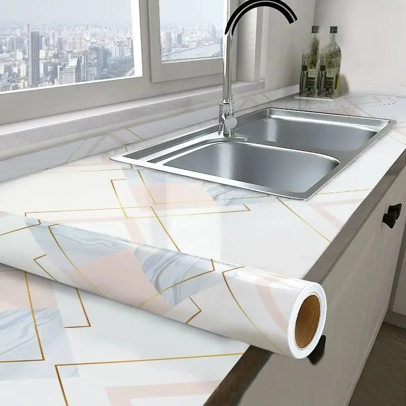 

Odorless Waterproof Self Adhesive Wallpaper Cocina Kitchen Oil Proof Fireproof Muebles Armarios De Cocina Armoire Contact Paper