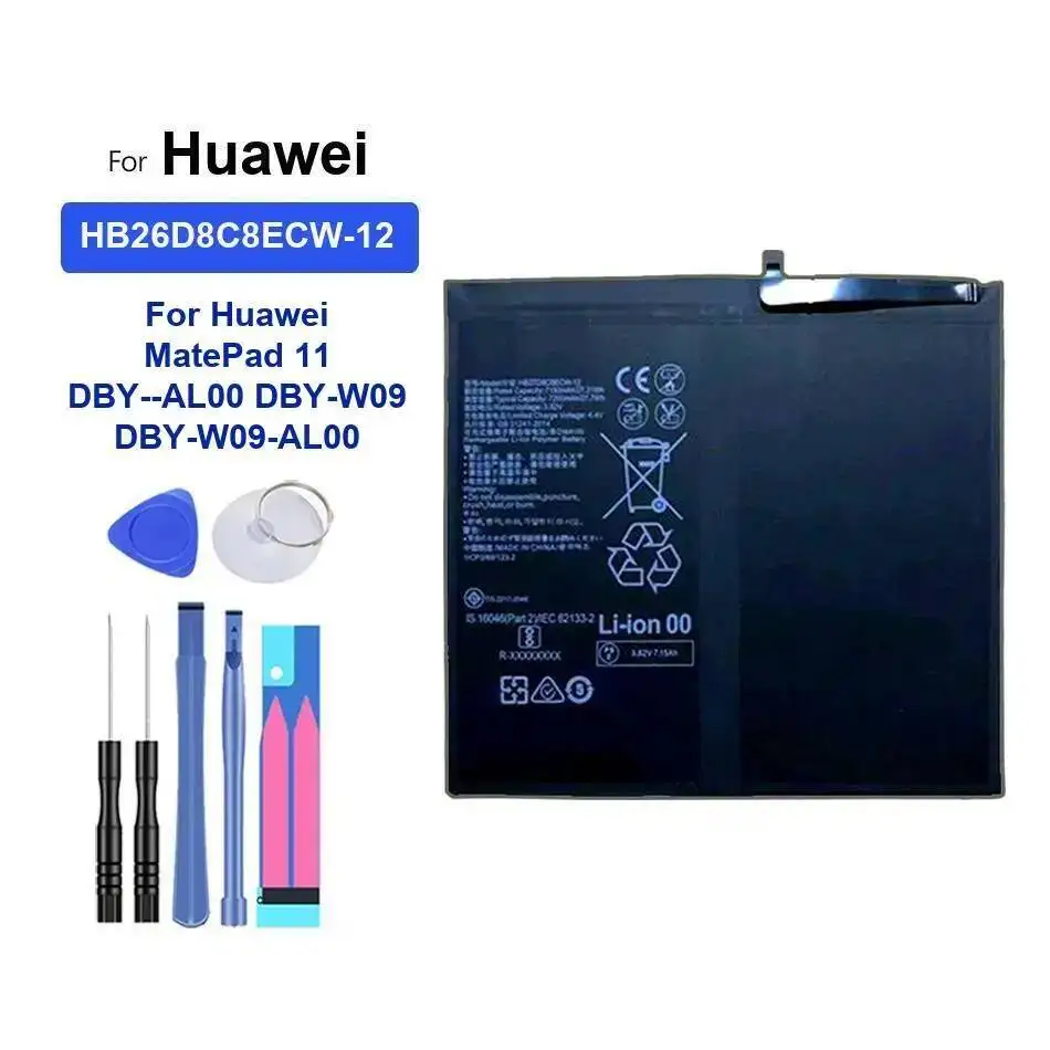 بطارية HB27G3B1EGW-12 HB26D8C8ECW-12 HB28D8C8ECW-12 لهواوي Mediapad 10 M5 10.1 10.8 Matepad SE 10.4 11 Pro Lite 2023 #5