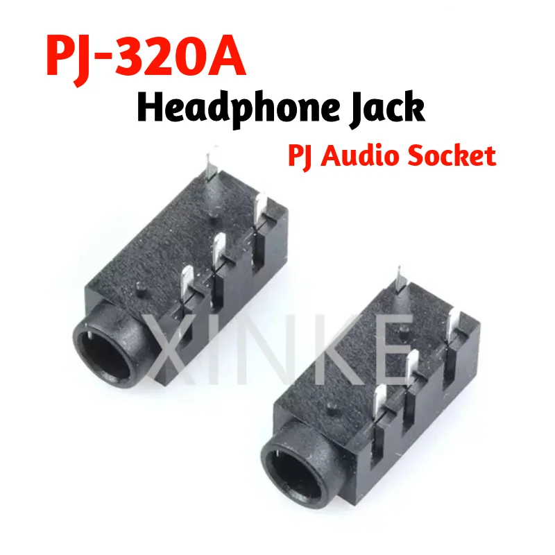 

100PCS DIP PJ320A 3.5MM Headphone Audio Socket PJ-320 4Pins Audio interface