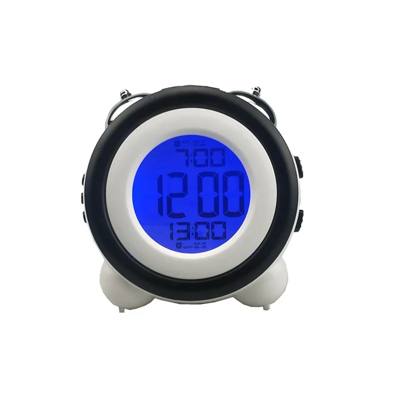 

Creative High Volume Stereo Led Digital Alarm Clock Mute Luminous Electronic Clock Double Bell Alarm Clock Desktop Timer