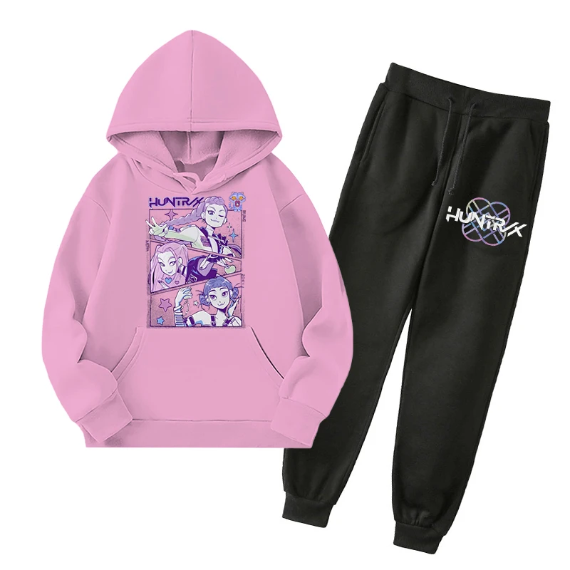 

KPop Demon Hunters Printed Children's Clothing Kids Hoodie Suit Long Sleeve Sweatshirts Pants 2-piece Suit for Boys and Girls