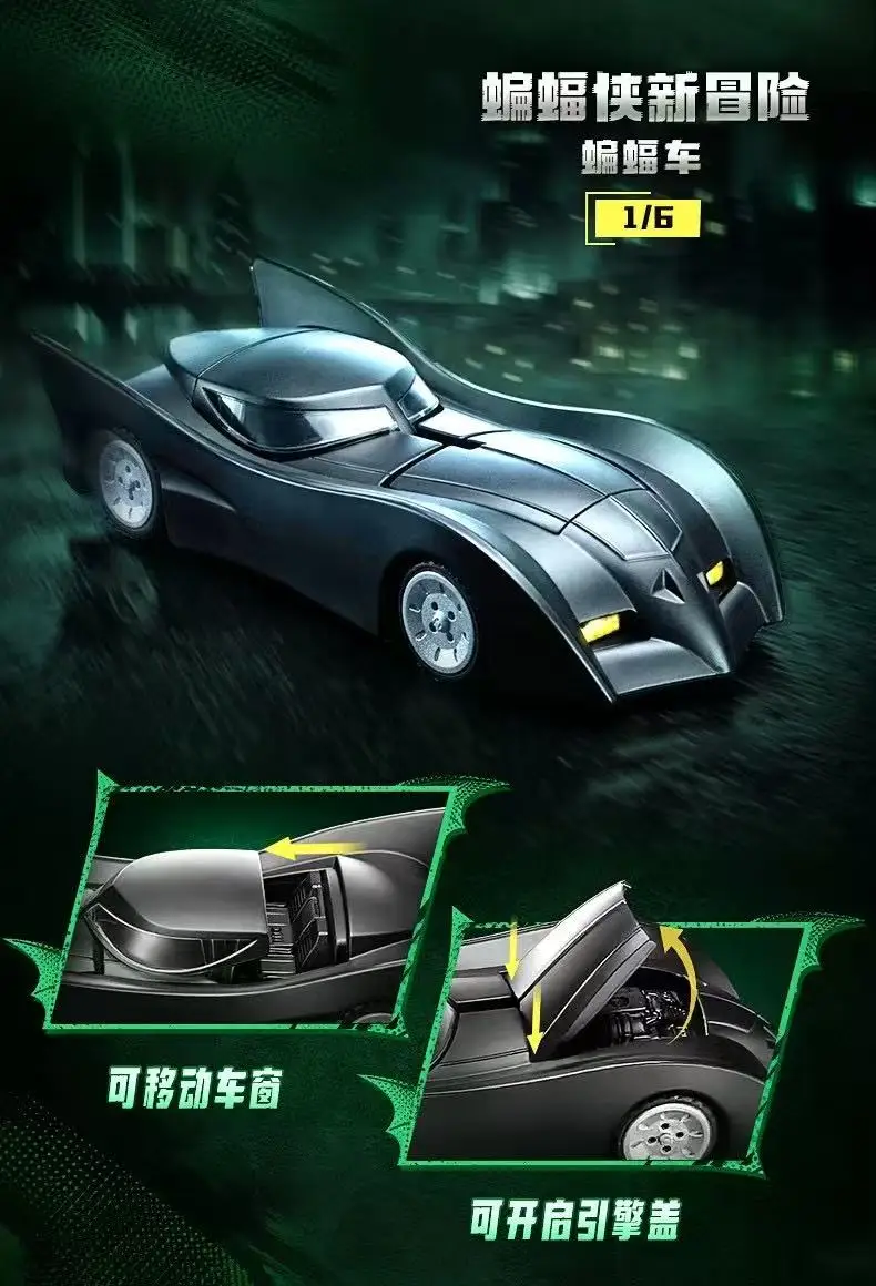 BLOKEES Original Batmobile Blind Box DCBatman E03 1:64 Maßstab Automodell DIY Zusammenbaubares Spielzeug 1995 Filmthemen-Sammlung Fan-Geschenke – Detail 8