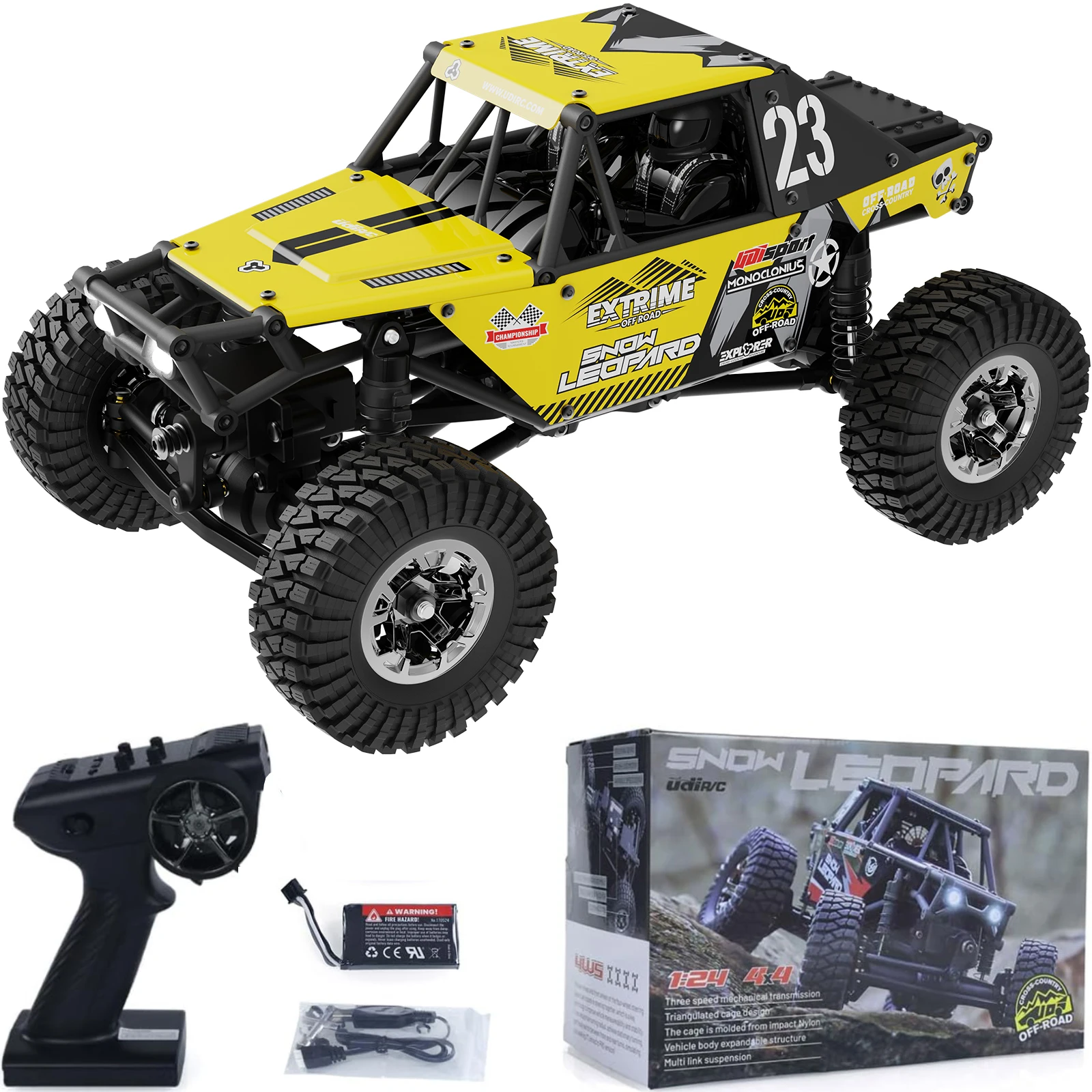 

1/24 RC Crawler UDIRC UCX2405Pro Brushless Motor 4WD Off-road Mini Rock Crawler Climbing Vehicle RTR RC Car Toys