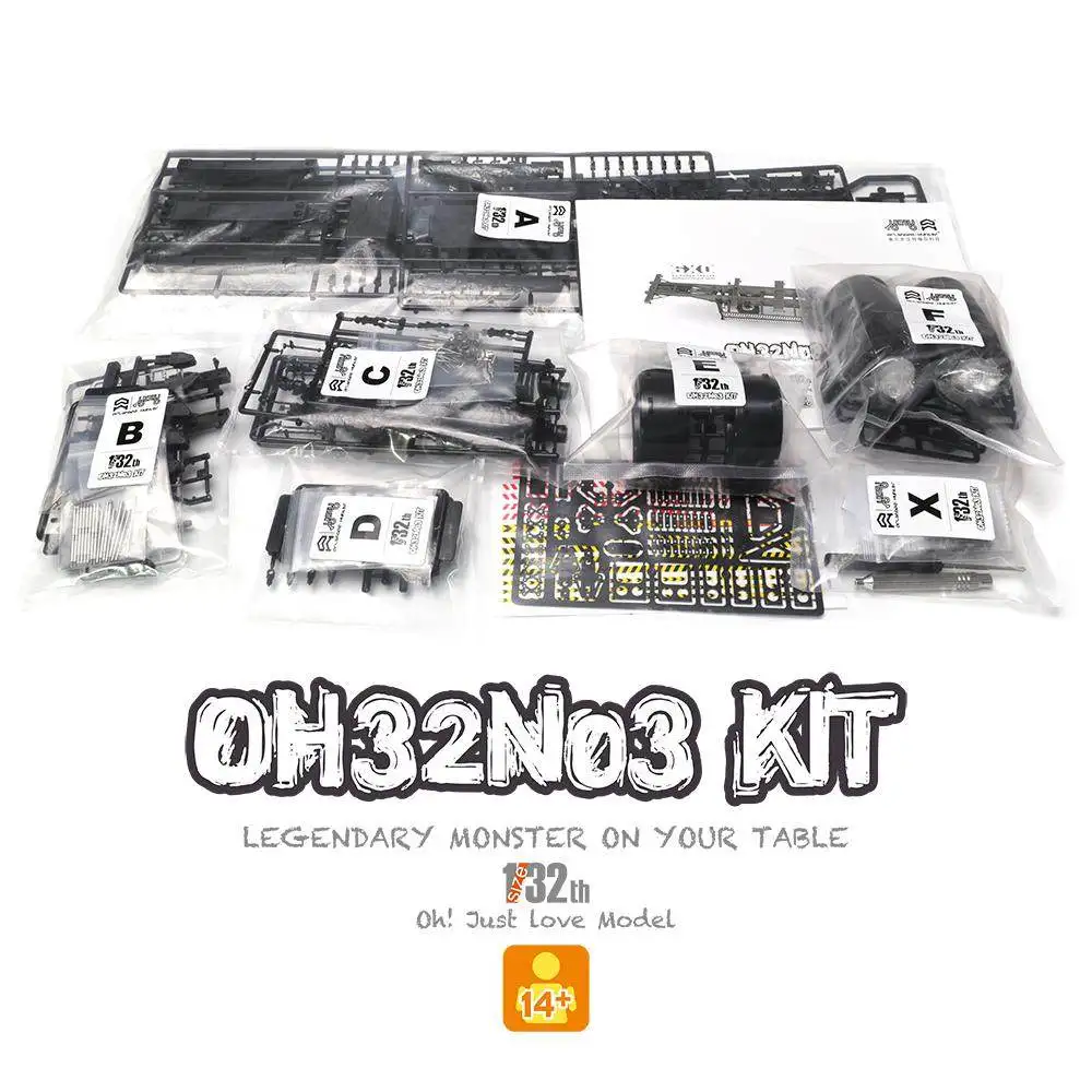 Orlandoo Hunter OH32N03 1/32 Container Skeleton Trailer KIT Unassembled DIY Assembly Micro RC Truck Model Upgrade Parts