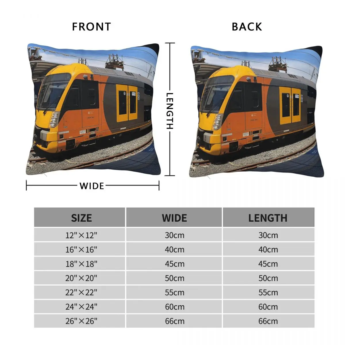 Sydney Trains Central Station Square Pillowcase Polyester Linen Velvet Creative Zip Decor Pillow Case Sofa Seater Cushion 45x45