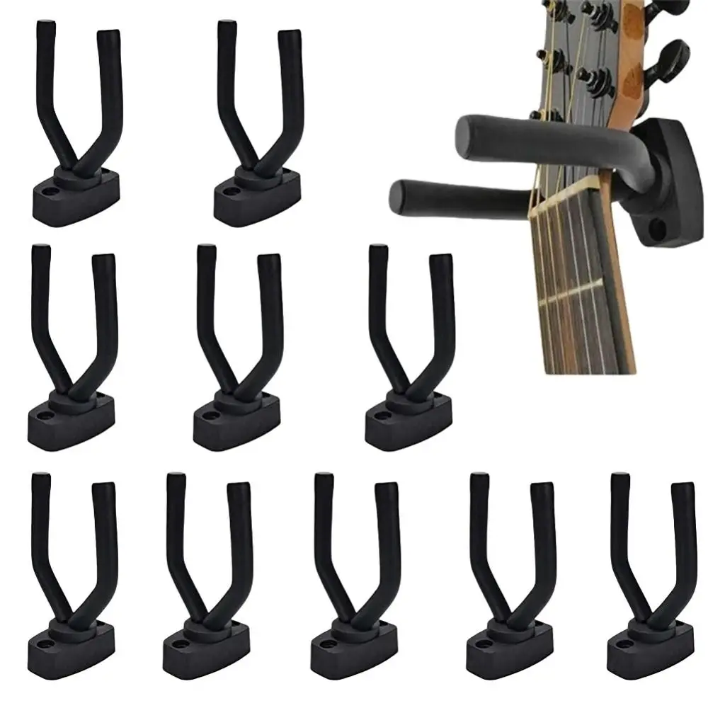 Wall Mount Guitar Hanger Hook Non-slip Guitar Ukulele Violin Guitar Holder Stand Display Rack Instrument Accessories