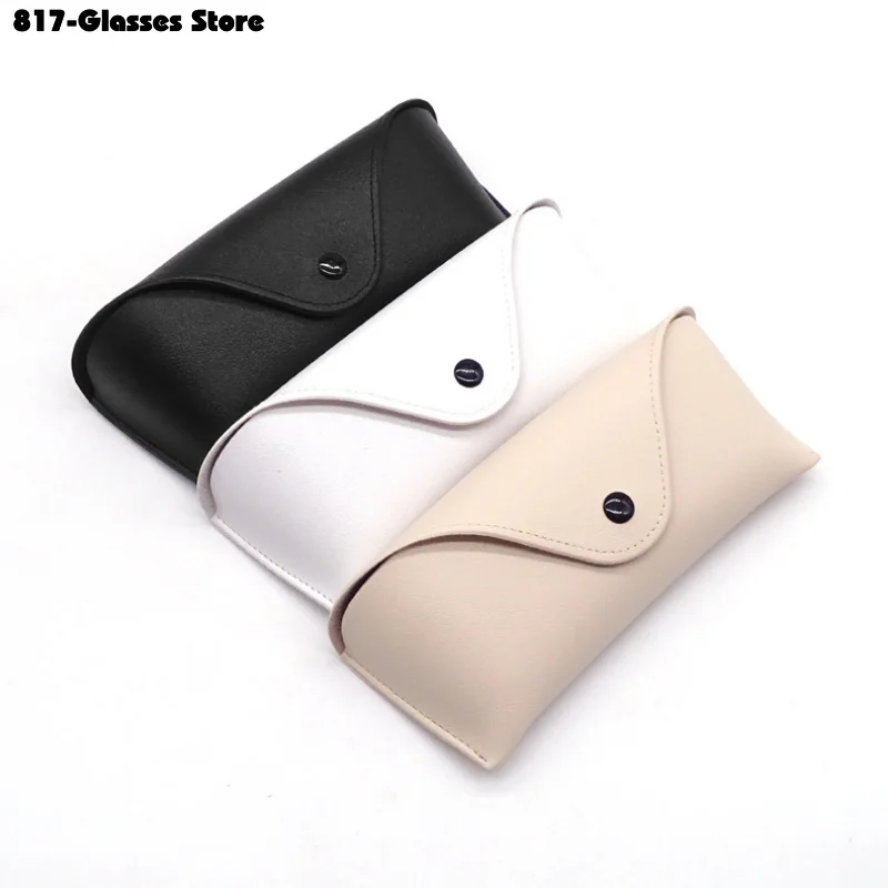 Durable Leather  Eye Glasses Sunglasses Shell Solid Color Pouch Bag Eyewear Box Lightweight Convenient Protable