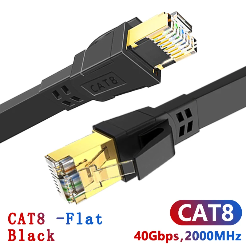 HENGSUR CAT8 Ethernet-Kabel 40 Gbit/s 2000 MHz RJ45 10 M 20 M 30 M Netzwerk-Internet-Patchkabel für Modem-Router-Kabel Ethernet CAT 8 3