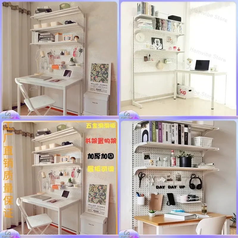 for Internet celebrity hardware floor hole board vertical modification bedroom student desk floor wrought iron storage