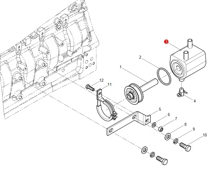 Auf Lager Weichai 226B WP4 WP6 Motor Ersatzteil Generator Ölkühler 13024128