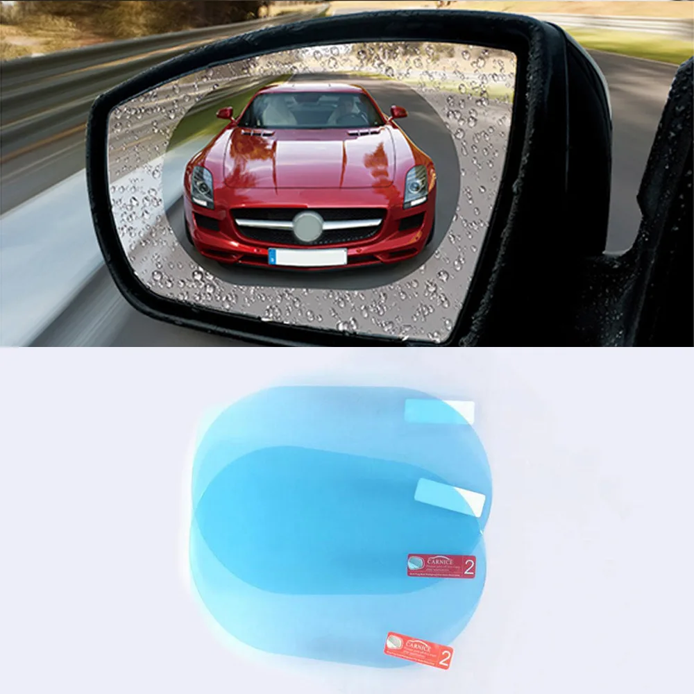 

2pcs Car Tuning Rearview Mirror Trim Film Cover Exterior Parts Car Glass Universal Anti Fog Anti Rainproof Stickers Accessories