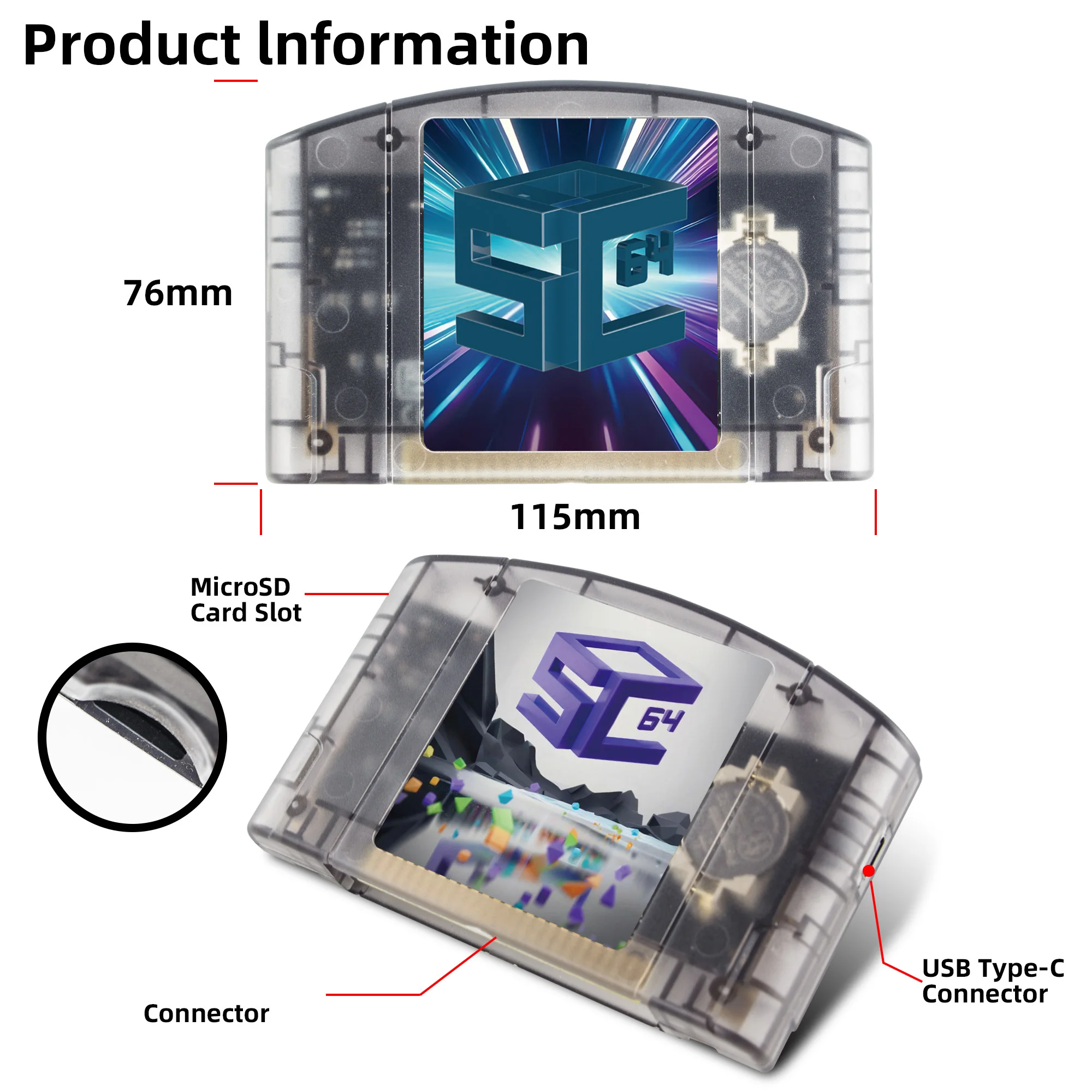 REMANK SC64Summer SC64 CART Game Card SC64 N64 Open Source 5000 in 1 SC64 Flash SNES GBC N64DD N64 Retro Video Games Accessory