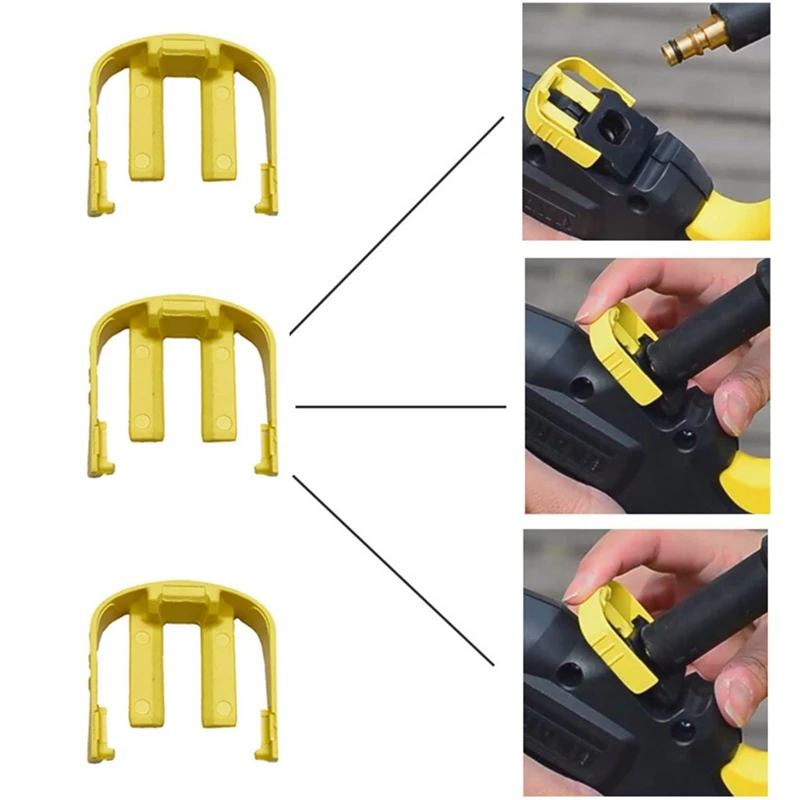 Connettore a clip giallo tipo C 6 pezzi per Karcher K2 K3 K7 parti della rondella di alimentazione a pressione domestica per auto Trigger per uso domestico