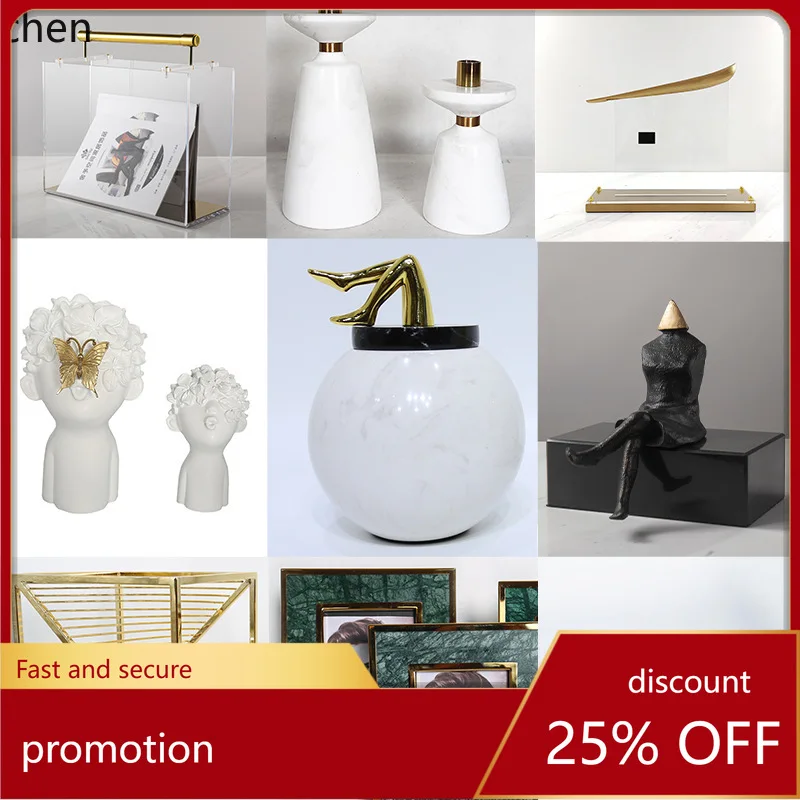 

HXL Ceramic Vase Home Decoration Hand-painted Living Room TV Cabinet Ornament