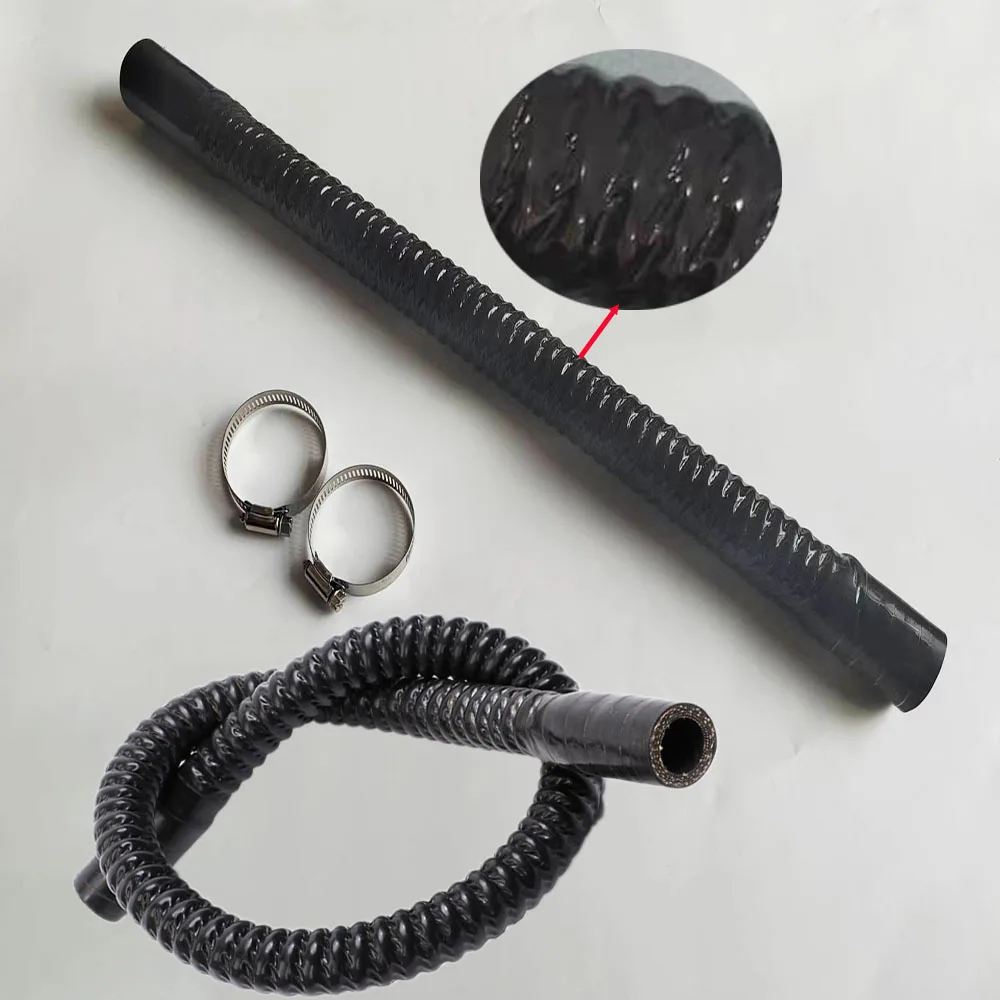 Silicone steel wire tube black silicone rubber tube ID30-100mm silicone flexible hose radiator inlet high-pressure rubber joint