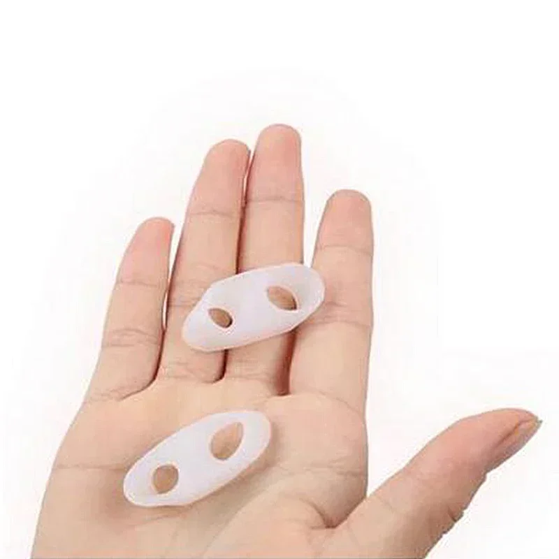 Tenen Separator Corrector Siliconen Gel Teen Beschermer Pad Stijltangen Reliëf Hallux Valgus Tenen Separator Voetverzorging Tool 2 Stuks