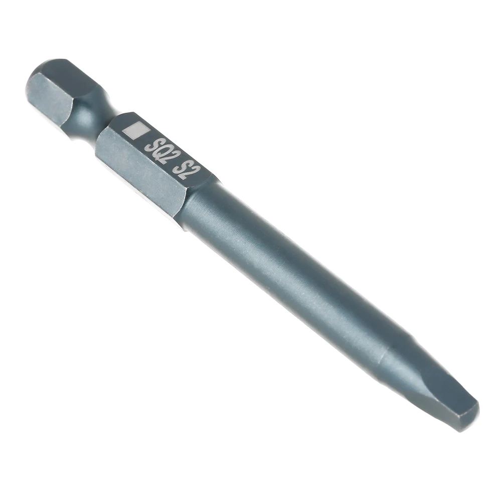 10pcs 6.3mm 1/4inch Hex Shank 65mm S2 Alloy Steel  Square Head Screwdriver Bits Set
