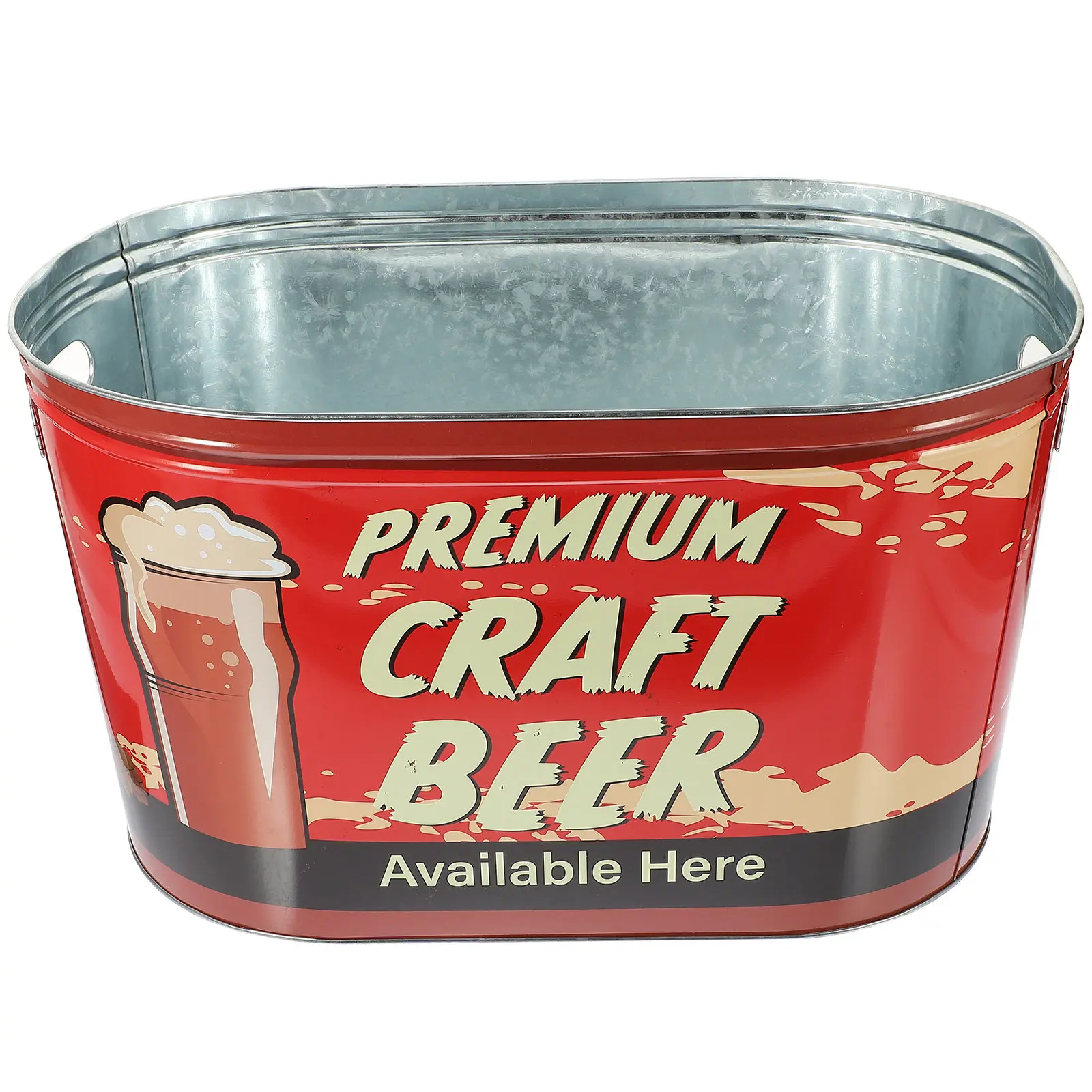 

Ice Storage Bucket Fridge Holder for Party Cooler Drinks Red Restaurant Cube Beach
