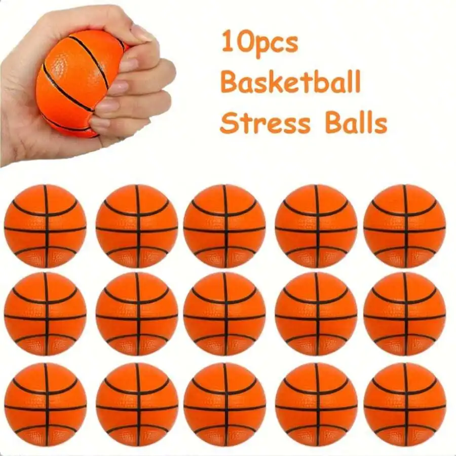 

1/5/10/20pcs Mini Basketball Squeeze Balls - Foam Stress Relief Sports Toy, Elastic Ball For Relieving Stress And Anxiety, Class