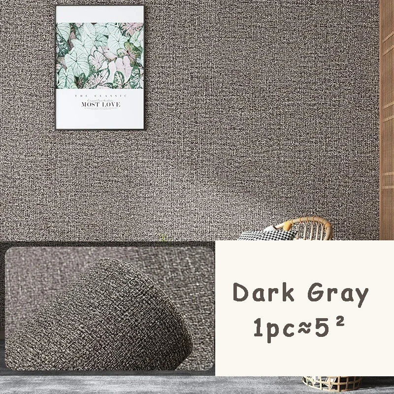 10m 3D Dikker zelfklevend behang linnen vlakte Diatomeeën Modder muurstickers kleur decor renovatie anti-collision Home Decor