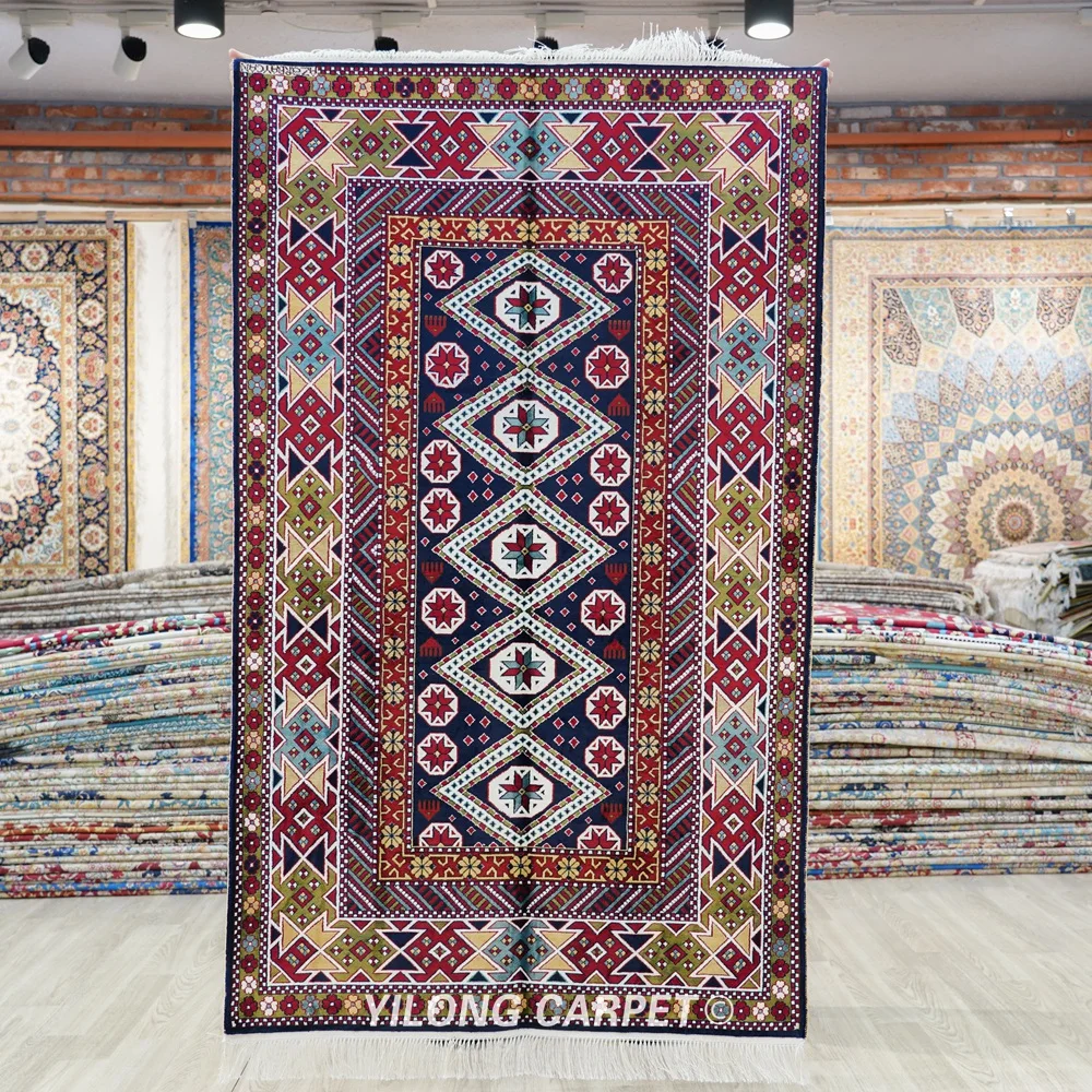 91x152cm Handwoven Silk Tribal Carpet Home Furniture Luxury Area Rug (BL131)