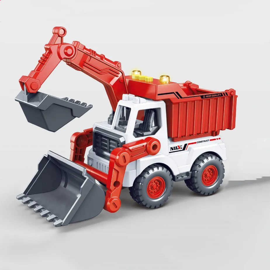 Bambini Elettrico Con Luci Storia Inerzia Auto Giocattolo Simulazione Città Ingegneria Auto Escavatore Tirare Indietro Auto Giocattolo Modello Ragazzo Regalo
