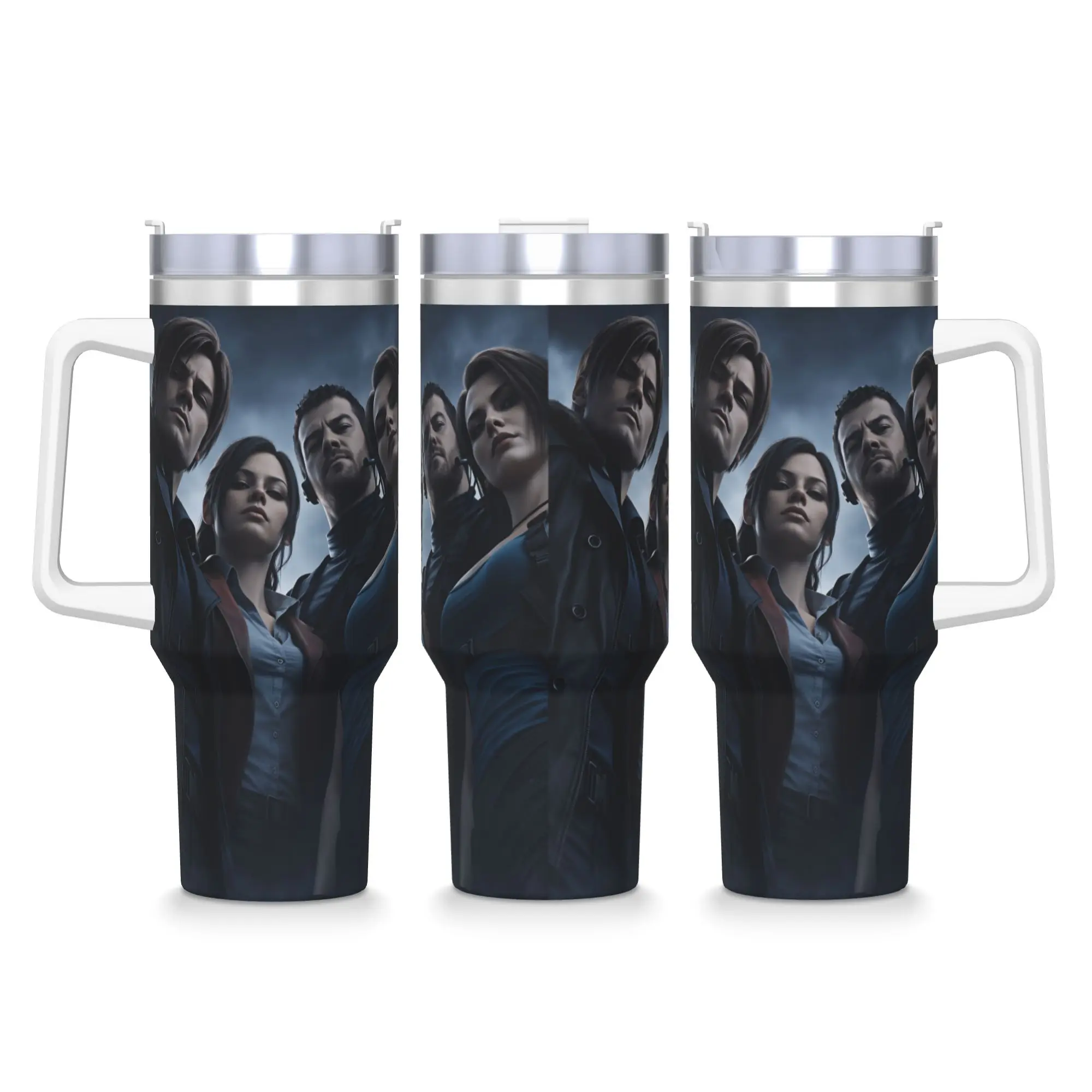 Stainless Steel Tumbler Residents Evils Mugs Cup With Straws  Travelist Hot Drinks Water Leakproof Large Capacity Thermal Mug