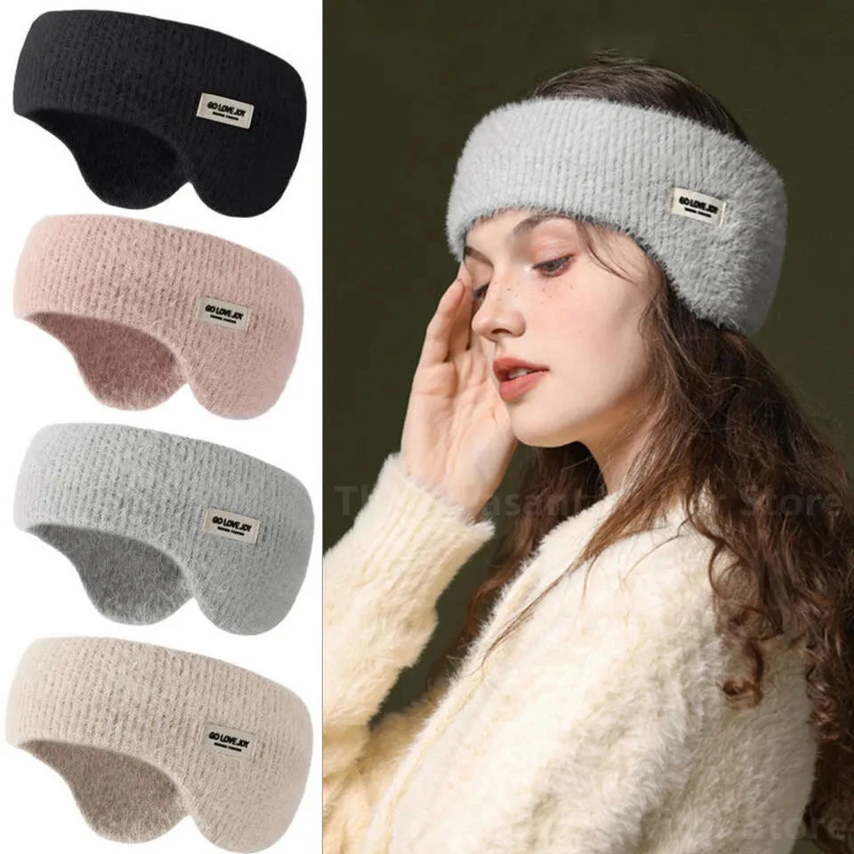 Winter Ear Warmer Earmuffs Headband Cute Hair Bands Outdoor Skiing Sport Thick Hairband For Women Men Headscarf Hair Accessories