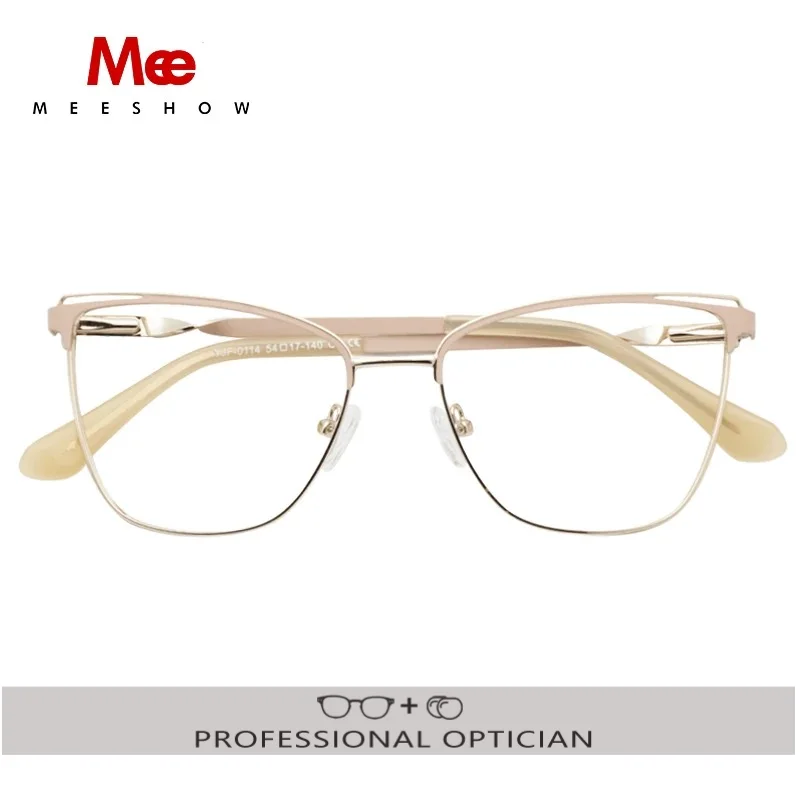 Meeshow design Premium Retro glasses Cat Eye Eyeglasses Women's stylish Optical frame Italy Female square prescription glasses