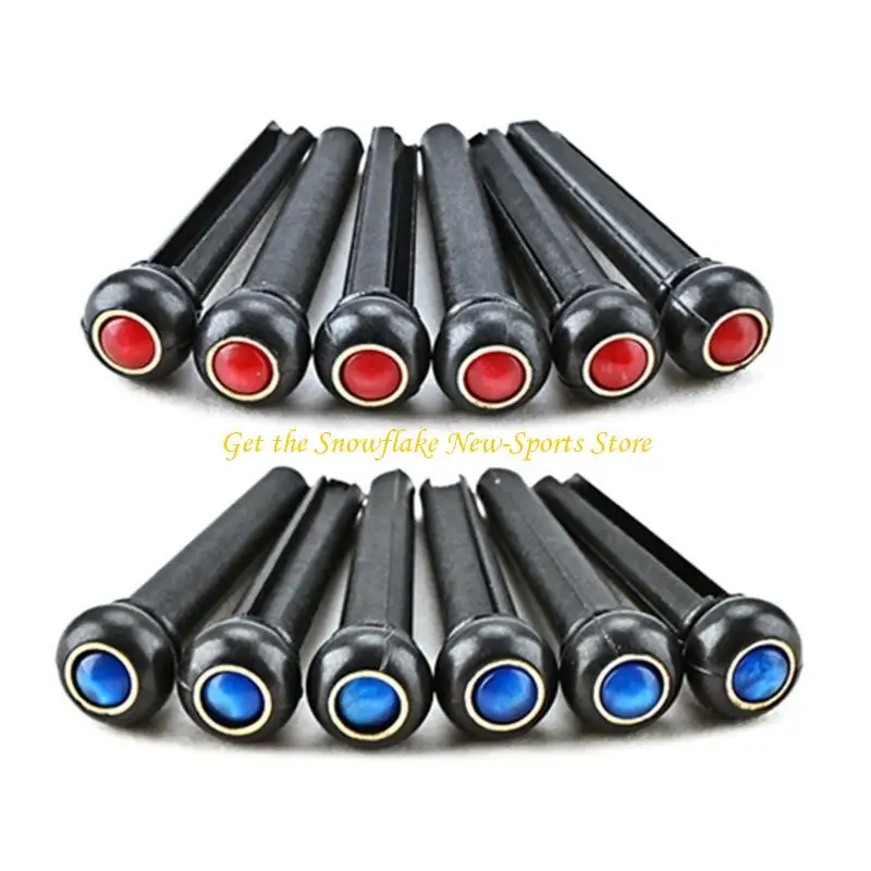 E56D 6x/Set Various Styles Bridge Pins Practical Acoustic Guitar Bridge Pins with Abalone Dot Guitar Replacement Parts
